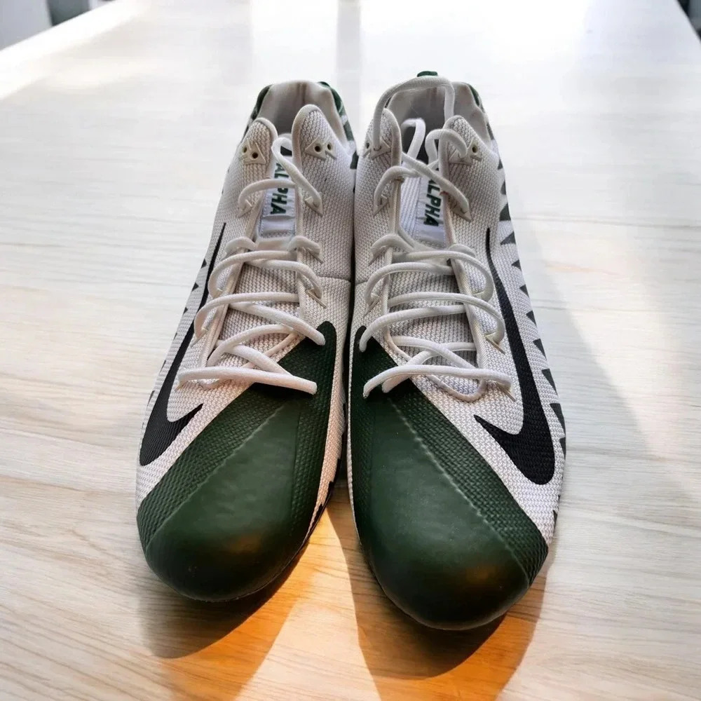 NIKE ALPHA MENACE PRO LOW TD PRF GREEN/WTE MEN SIZE 17 FOOTBALL CLEATS N… - Picture 4 of 9